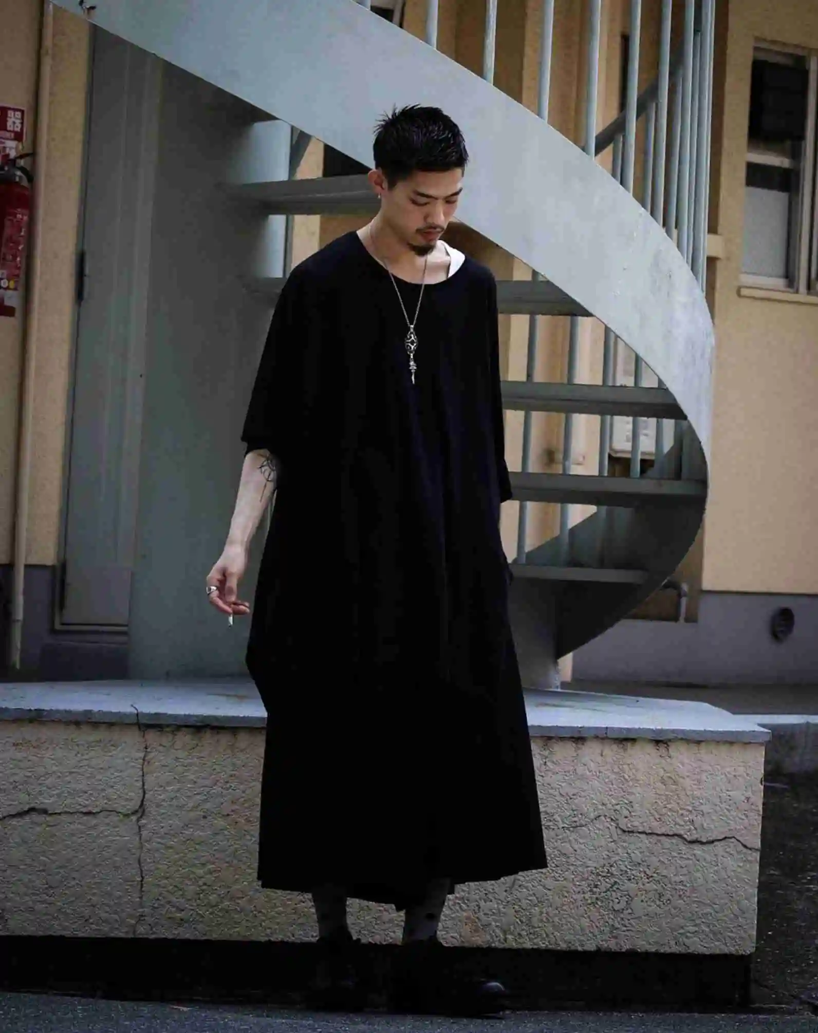 Одежда Новая мужская GD Парикмахерская модная двойная свободная футболка с пятью