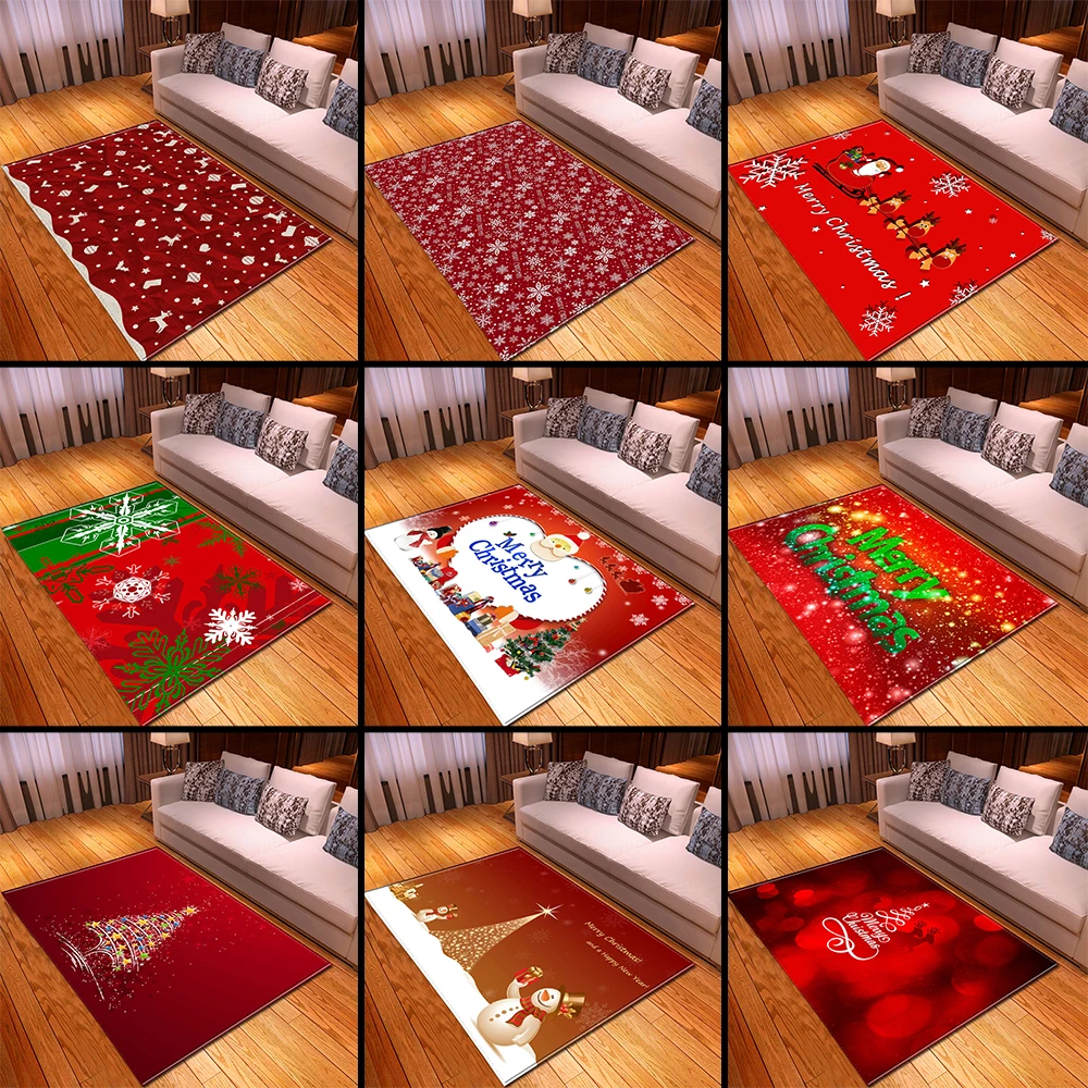 Веселый коврик с рождественским дизайном для детской комнаты игровой ползания