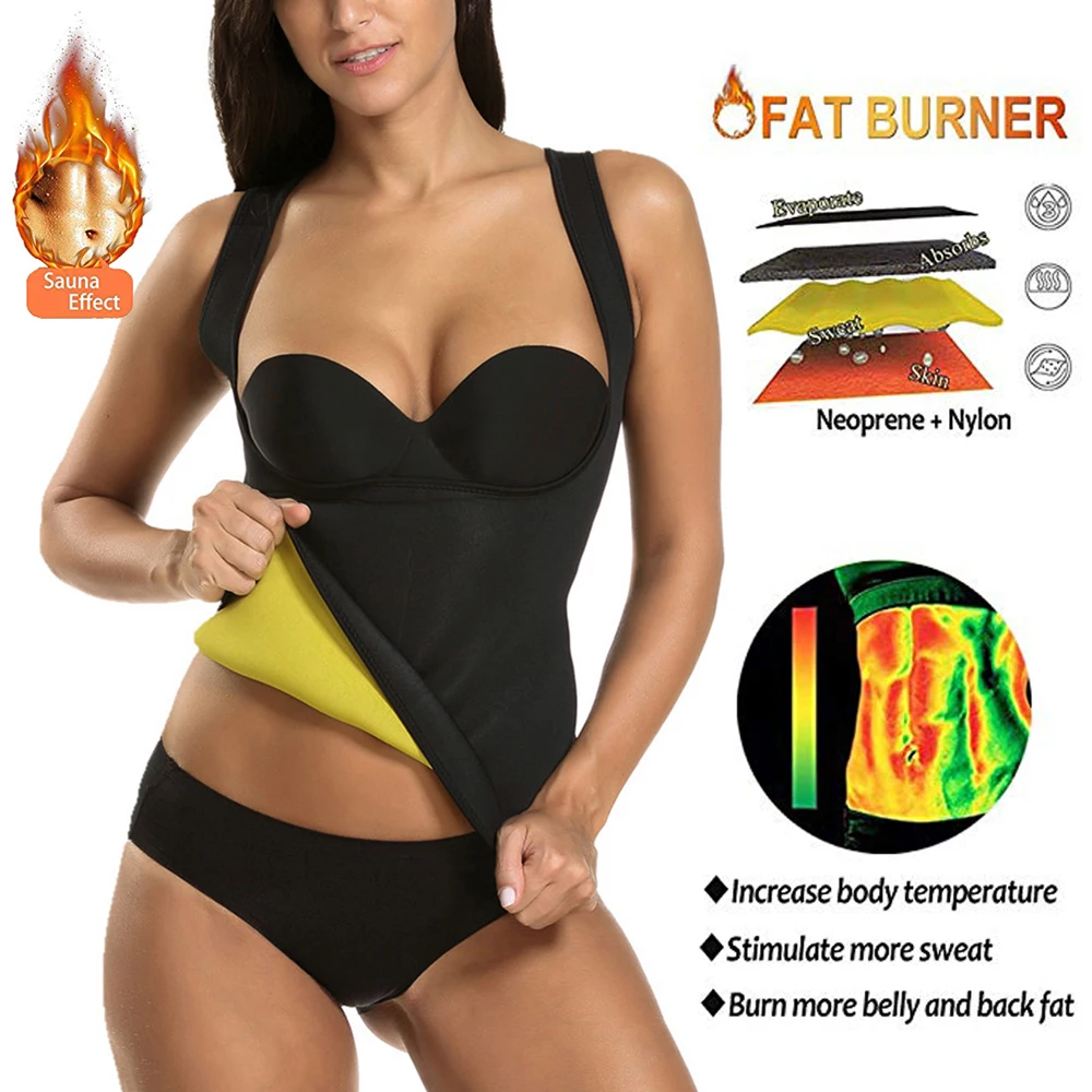 Женская термо-рубашка топы для сауны боди-Шейперы тренажер талии жилет похудения