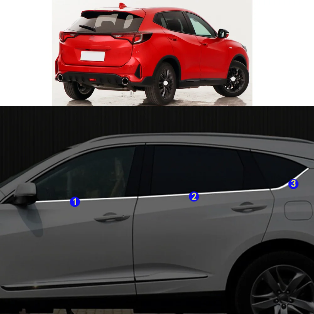 

Car Sticker Garnish Pillar Window Middle Strip Trim Frame Hoods For Acura CDX 2016 2017 2018 2019 2020 2021