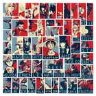 Постеры Аниме One Piece, 1050 шт., винтажные плакаты, настенные украшения для подростковой комнаты, аниме наклейки, картины для гостиной, художественная картина