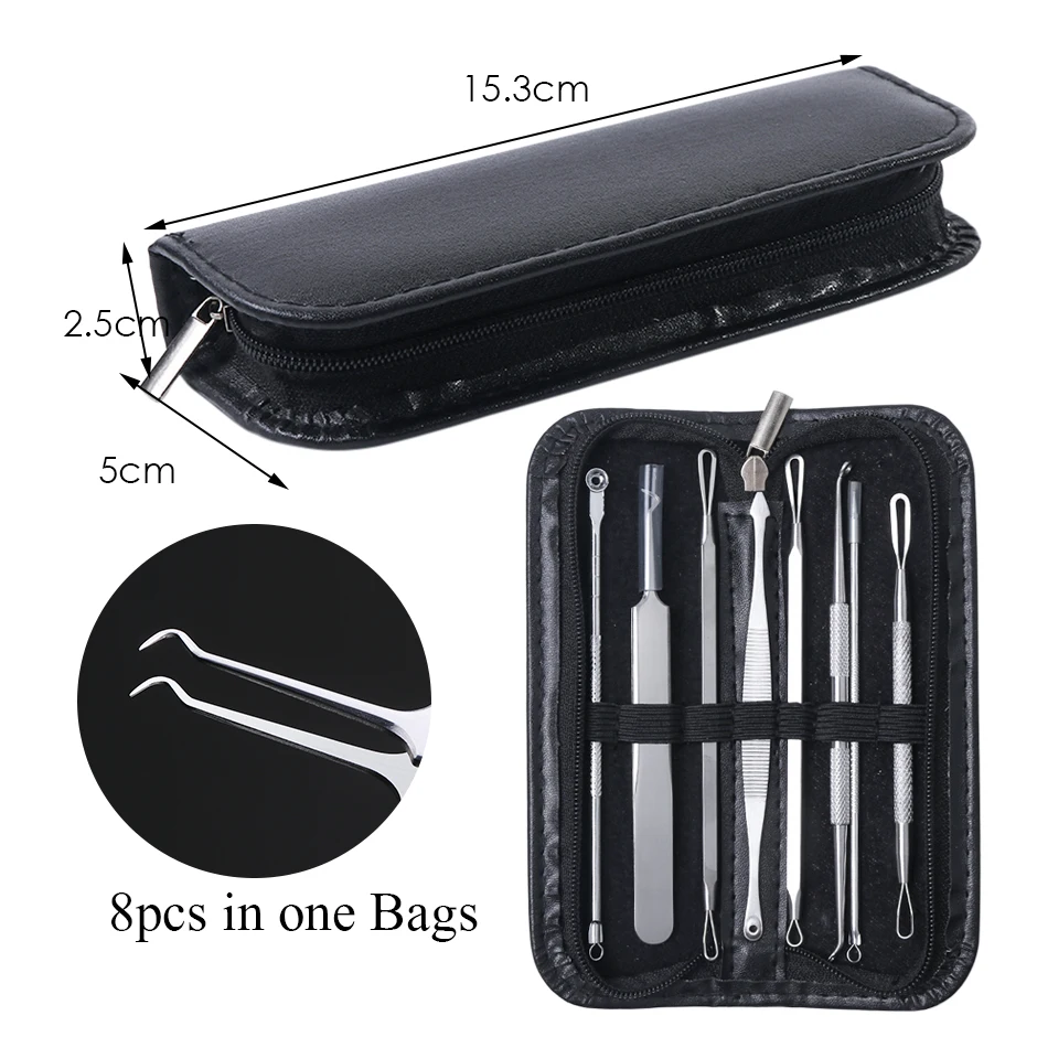 1 комплект средство для удаления черных точек экстрактор ухода за кожей лица иглы