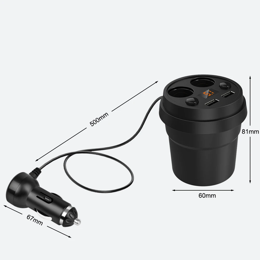 AsperX зарядных порта USB для автомобиля лихтера сигареты сплиттер сигарет розетка