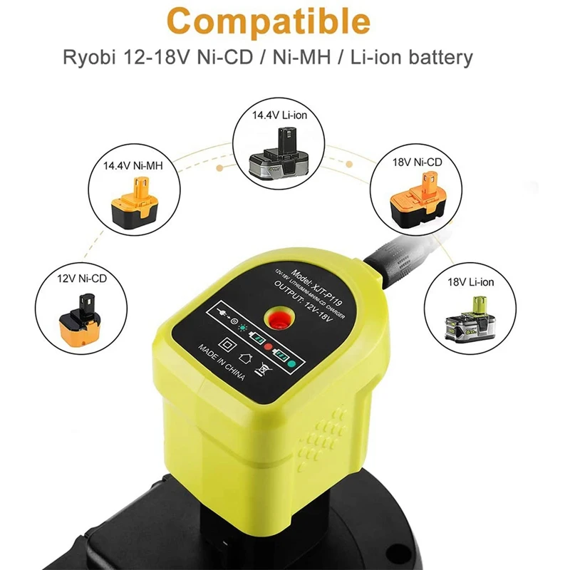Лидер продаж P119 Nicd литий-ионное двойное зарядное устройство для Ryobi 18 в ONE +