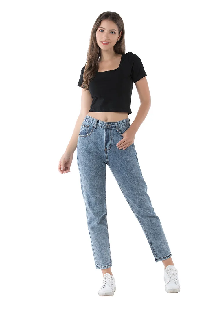 2019 штаны шаровары винтажные джинсы с высокой талией женские для мальчиков