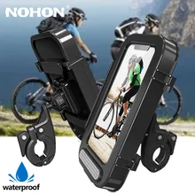 NOHON Waterproof Bike Phone Holder Case Motorbike Cycling Bike Handlebar Bracket Bicycle Mount Phone Stand for iPhone