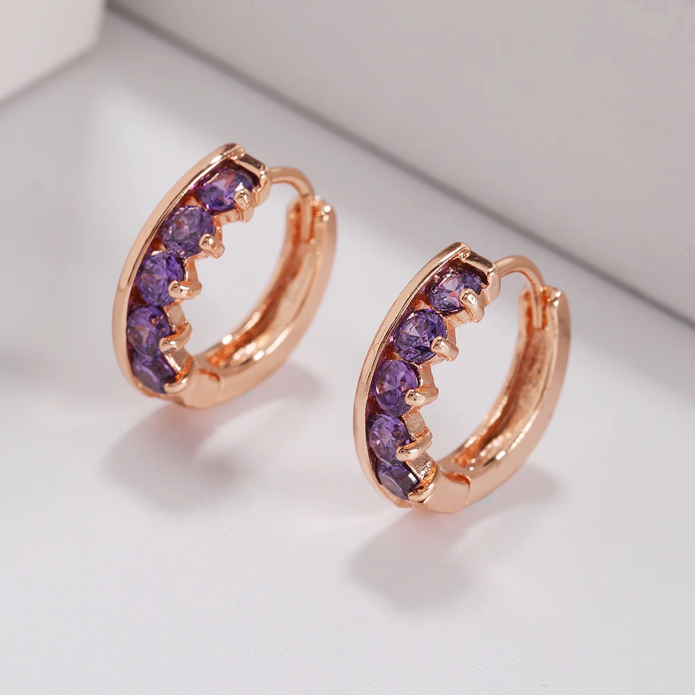 2019 новый круглый дизайн большие серьги Фиолетовый Белый Зеленый AAA кубический