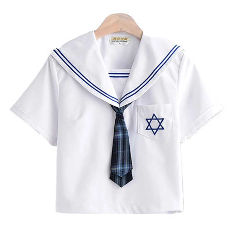 Школьная форма с короткими рукавами для студентов Костюм из японской школьной