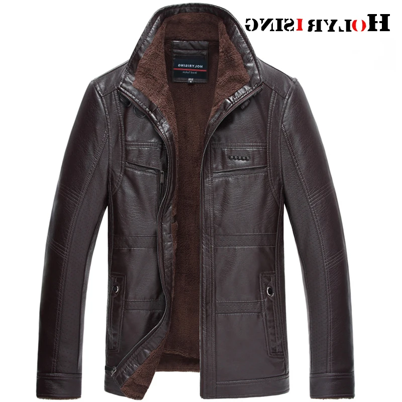 

Кожаная куртка для мужчин, мужские пальто, Высококачественная верхняя одежда из искусственной кожи, мужская деловая зимняя куртка из искус...