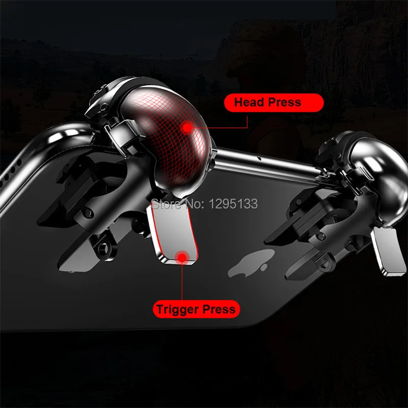 New Gamepad Joystick For PUBG Game Trigger Fire Button L1 R1 Mobile Phone Shooter Controller Joypad iPhone Android | Электроника