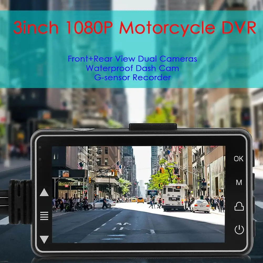 SE300 1080p Видеорегистраторы для мотоциклов Dash Cam спереди + заднего вида мотоцикла