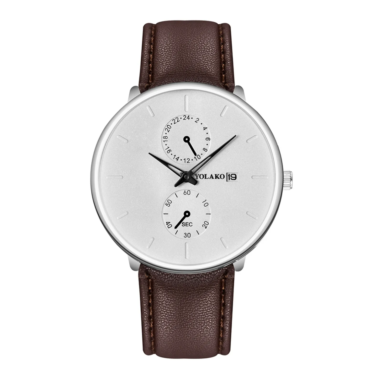 

Calendar Wrist Watch For Men Casual Leather Band Quartz Watch Thin Fashion Quartz Watch For Male Mens Clocks Wristwatch