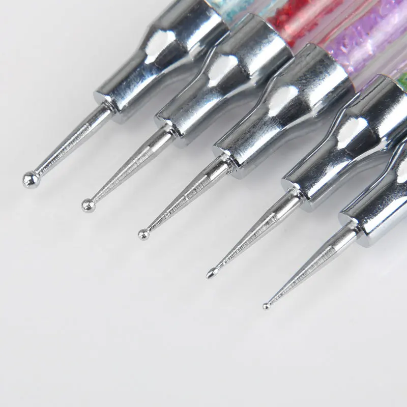5 шт./компл. 2 в 1 Стразы для дизайна ногтей набор кисточек акриловая ручка