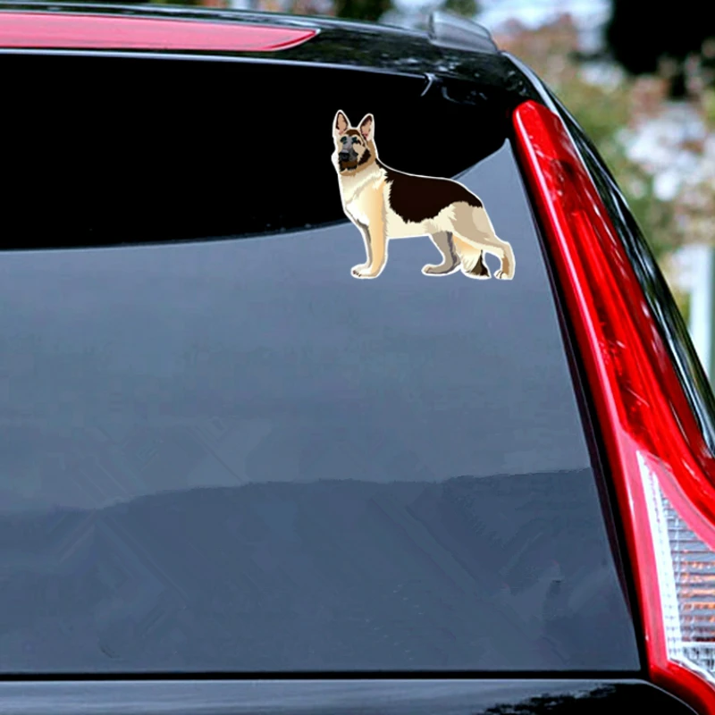

German Shepherd dog car car accessories PVC waterproof sunscreen decal motorcycle sticker, 15cm*15cm