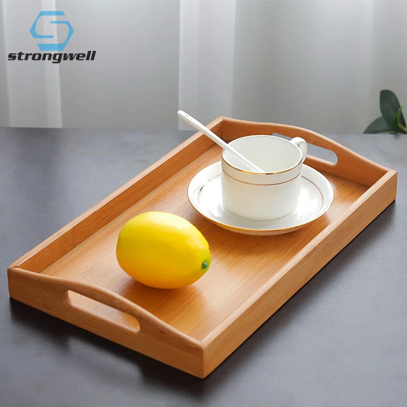 Strongwell бамбуковый квадратный поднос ваза чайная чашка блюдце