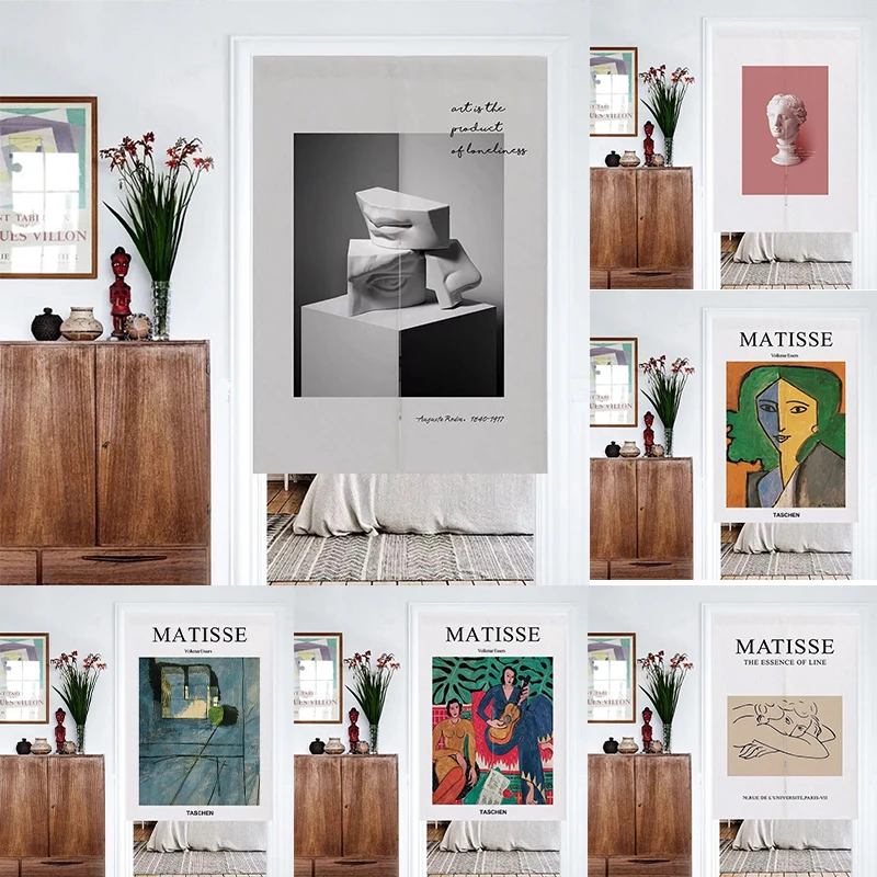 

Abstract Art Oil Panting Living Room Bedroom Geomantic Curtain Half Panel Curtain Blackout Curtain Without Punching