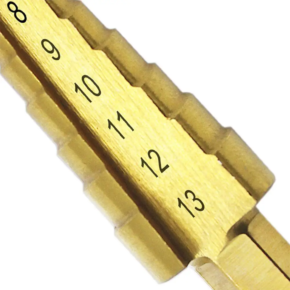 HiMISS HSS Step Drill Bit Titanium Coated Hex Shank Reaming Core Cone Hole Cutter Bits For Metal Wood | Инструменты