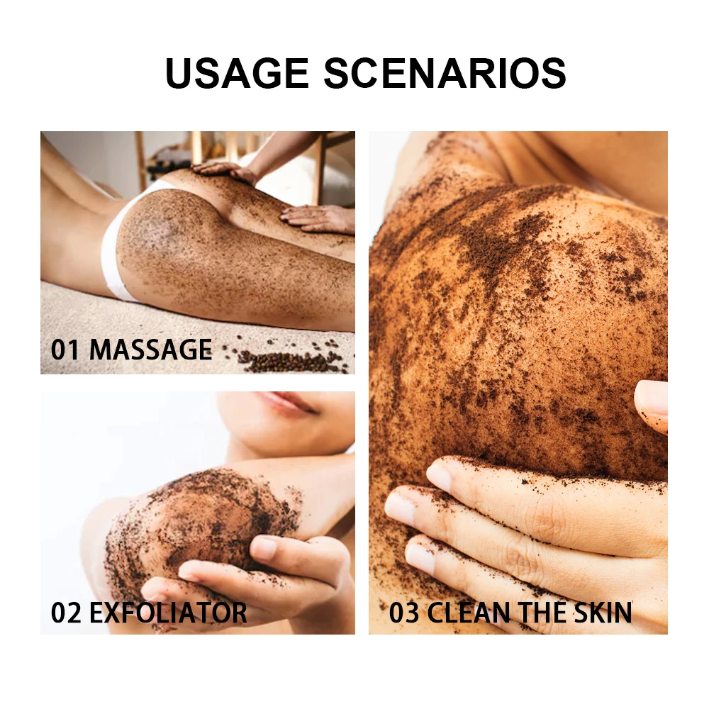 Кофейный скраб для тела отшелушивающий крем Отбеливающая увлажняющая