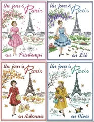 Набор для вышивки крестиком YIXIAO из хлопка с журналом Four Seasons Paris | Дом и сад