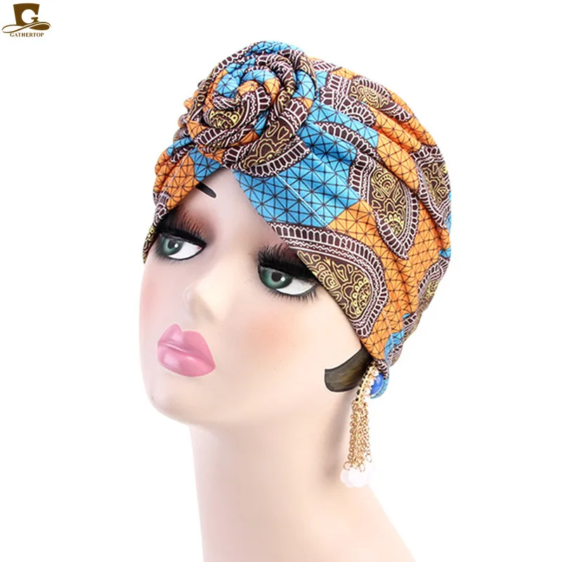 

New Knotted Turban Hat for Women Twist Knot India Hat Ladies Chemo Cap Muslim turban Fashion Headbands Women Hair Accessories