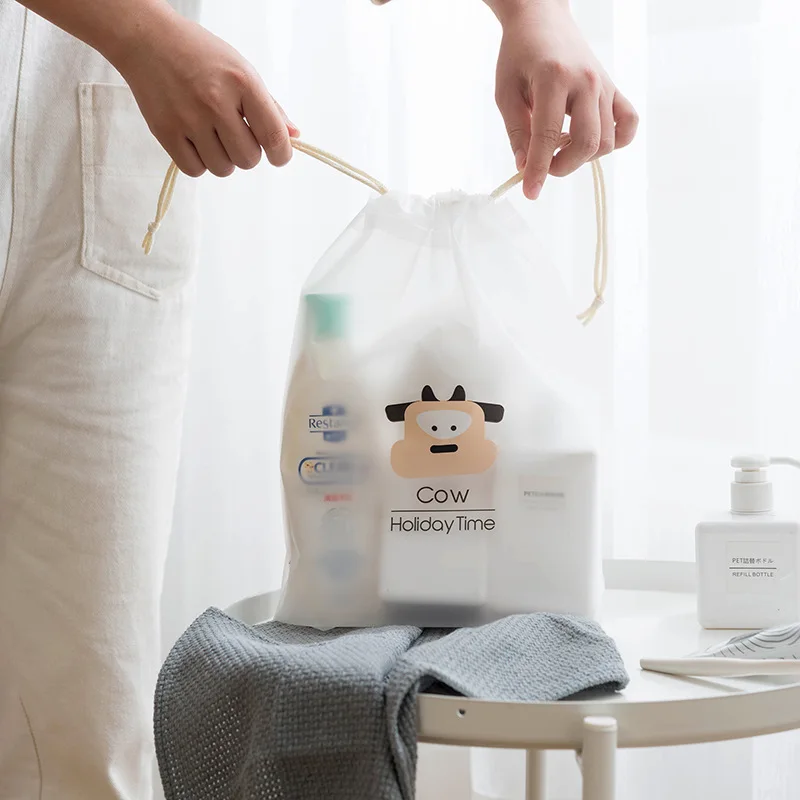 Модная прозрачная косметичка с рисунком из мультфильма дорожный кейс для