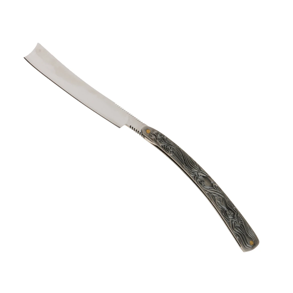 

Men's Folding Aluminum Alloy Handle Barber Shaving Straight Razor Vintage