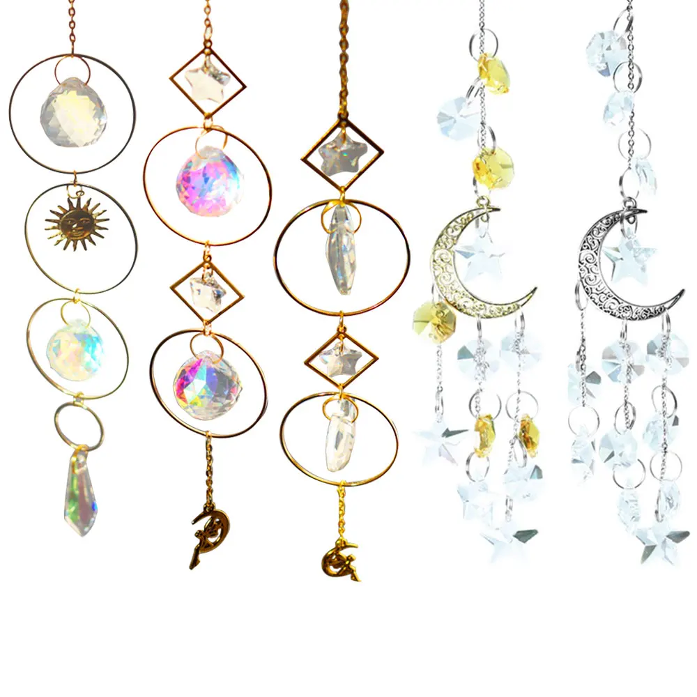 

Crystal Pendant Wind Chime Garden Ornaments Window Home Decoration Pendants