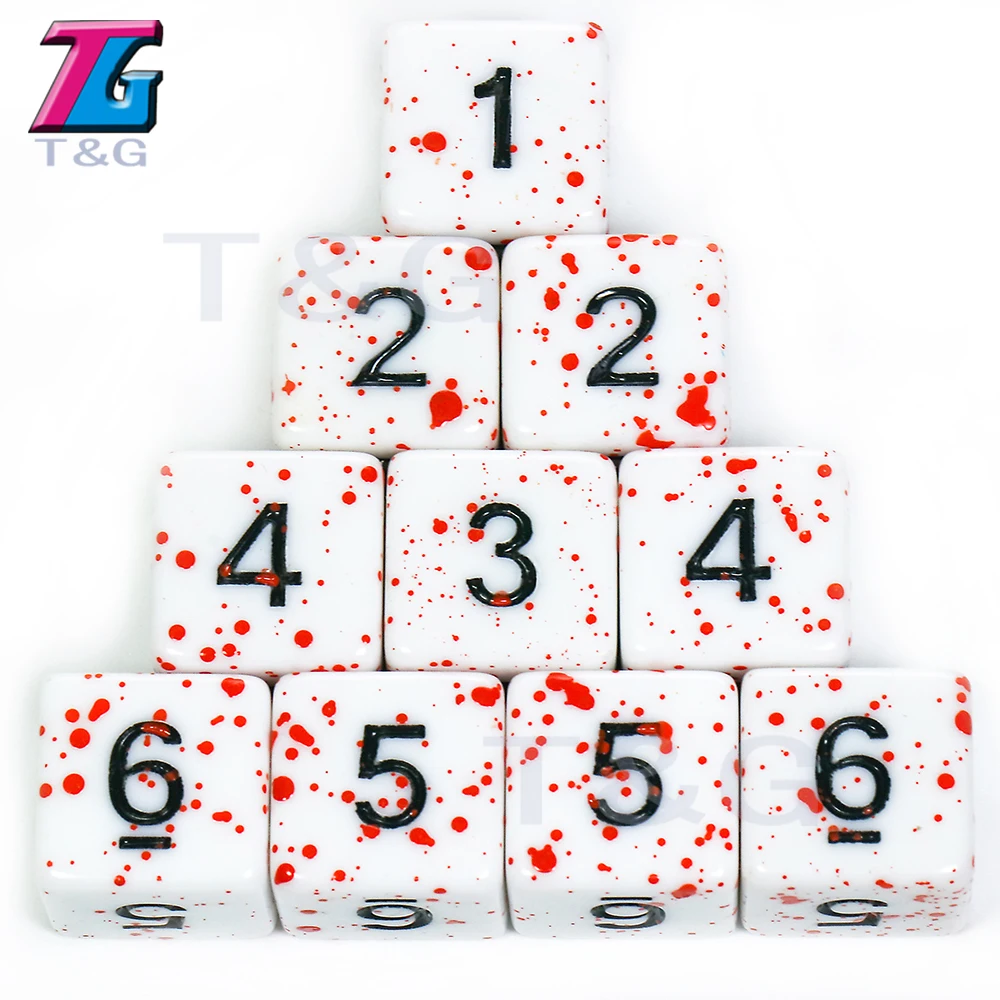 T & G 10 шт./компл. многогранные D4 D20 многосторонние игральные кости DND игры для