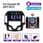 Автомобильный мультимедийный плеер 2 din для Hyundai I30 2006 2007 2008 2009 2010 2011 Android BT WIFI 2.5D головное устройство USB автомобильное радио