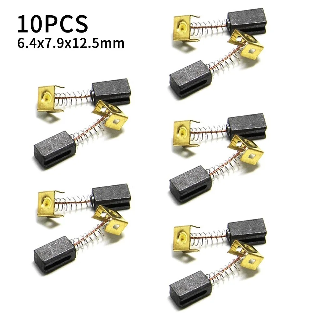 

10 шт., карбоновые щетки 6,4x7,9x12,5 мм для Black Decker CD105 CD110 CD115 KG900, аксессуары для электроинструментов