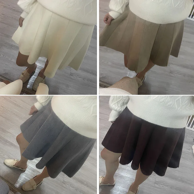 Короткая юбка-солнце для женщин мини-юбка трапециевидная с высокой талией на