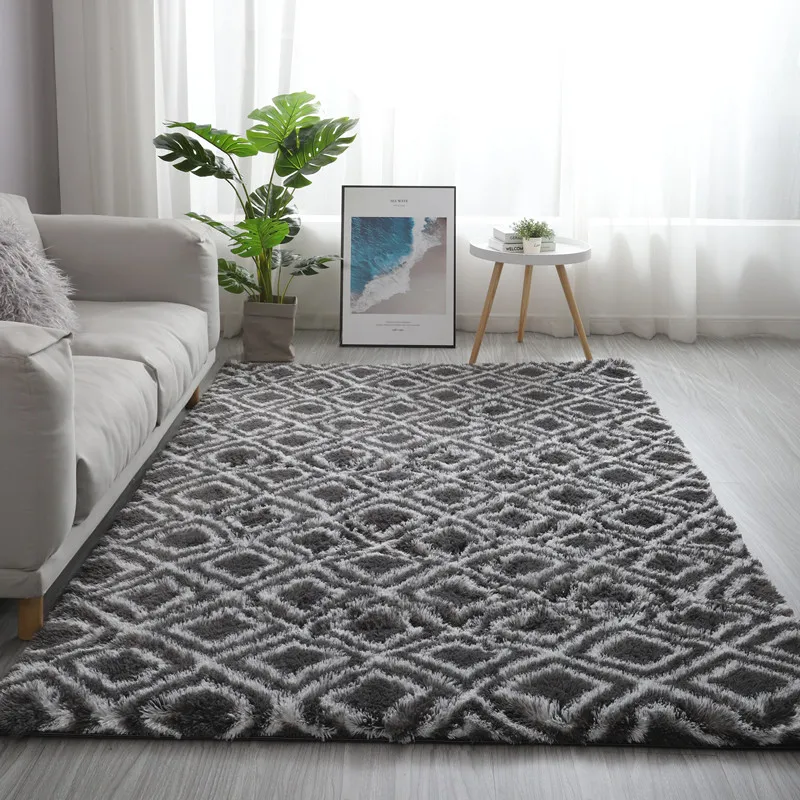 Nordic Carpet Living Room Coffee Table Bedroom Full of Cute Bedside Blanket Floor Mat Large Area Handmade Tie-Dye Craft Washable | Дом и сад