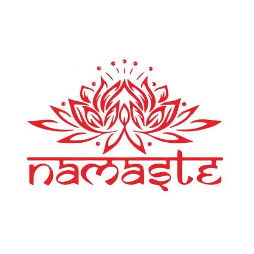 Красный new fashion Indian Religion Namaste Lotus Living Room Bedroom Wallpapers Decals Home Decors Indian& Lotus Design stickers - Цвет: Красный