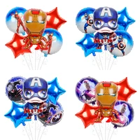 new marvel anime figure iron man captain birthday balloon star diy cosplay decoration balloons childrens toys gifts