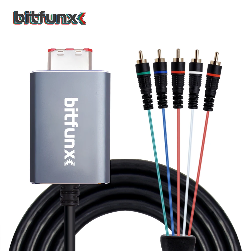 Компонентный видео кабель Bitfunx 5RCA YPbPr для Nintendo GameCube NGC цифровой AV-выход высокое