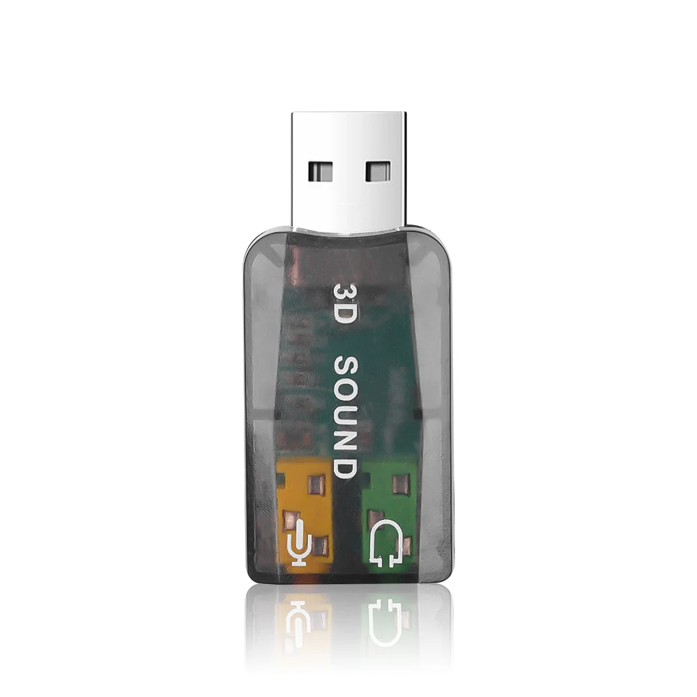 Мини-внешний usb-разъем 3 5 мм для микрофона стерео гарнитура 3d-звуковая карта аудио