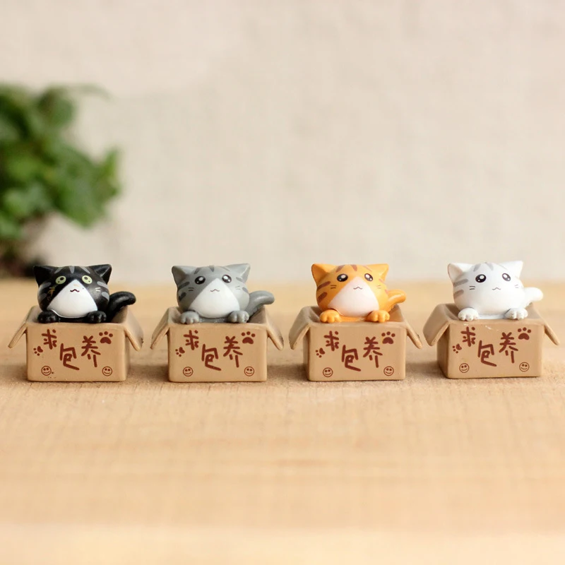 Милый суши десерт кошка фигурка модель животного домашний декор миниатюрное