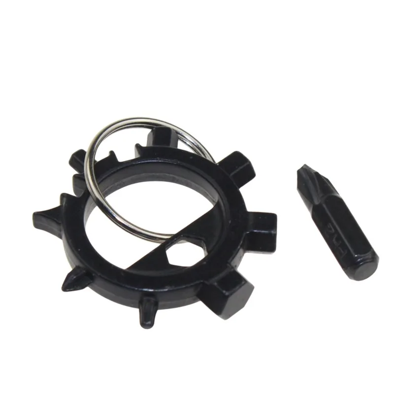 Многофункциональный мультитул универсального назначения для ремонта велосипеда наружного использования с открывалкой для бутылок, кольцом для гаечных ключей Аллен.