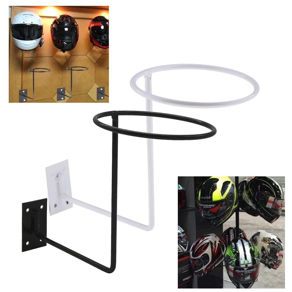 

2x Motorcycle Helmet Holder Hanger Rack Jacket Hook Gifts White Black