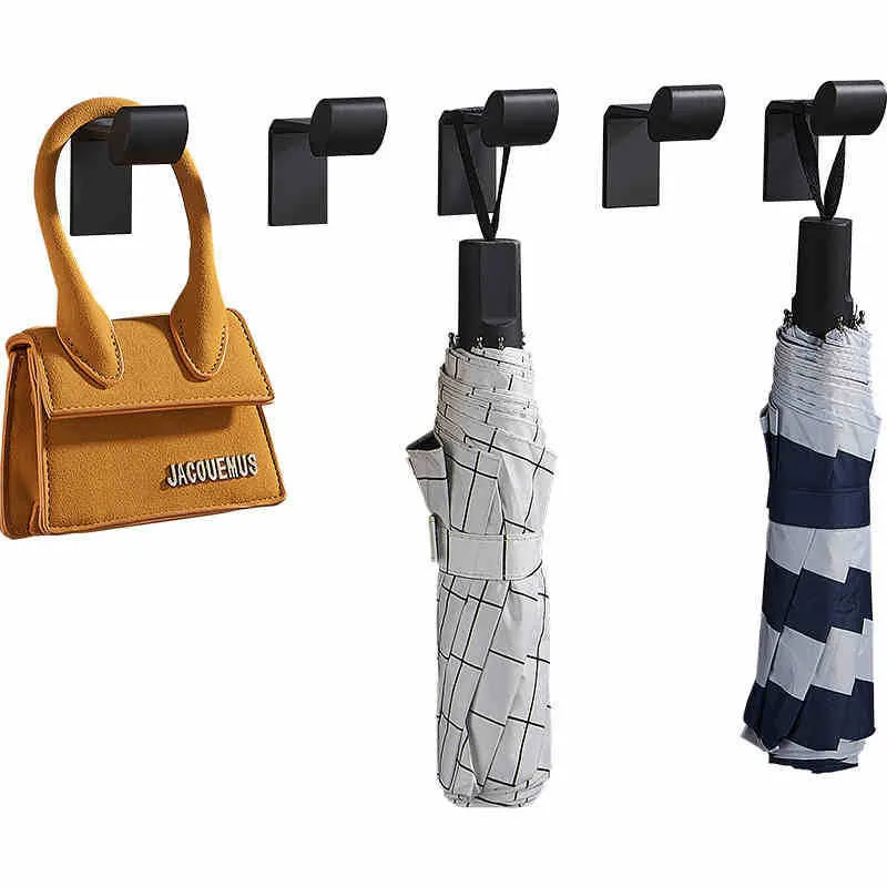 

Black Coat Hook Space Aluminum Wall Hook Kitchen Bathroom Hanger Towel Hook for Hotel Waterproof Bathroom Hardware