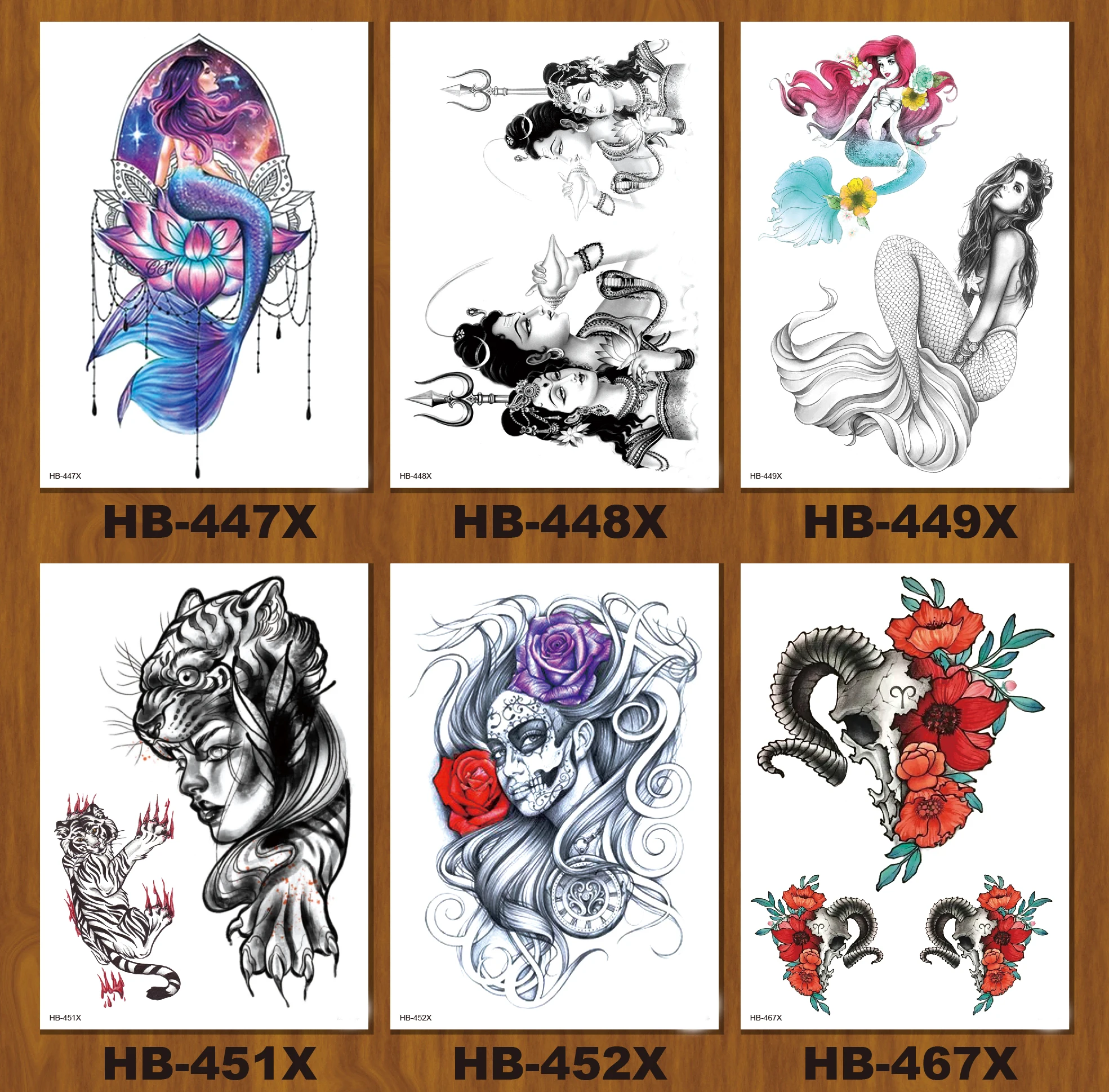 Новая мода Русалка flash Женская Сексуальная временная татуировка 21x15 см|tattoo art