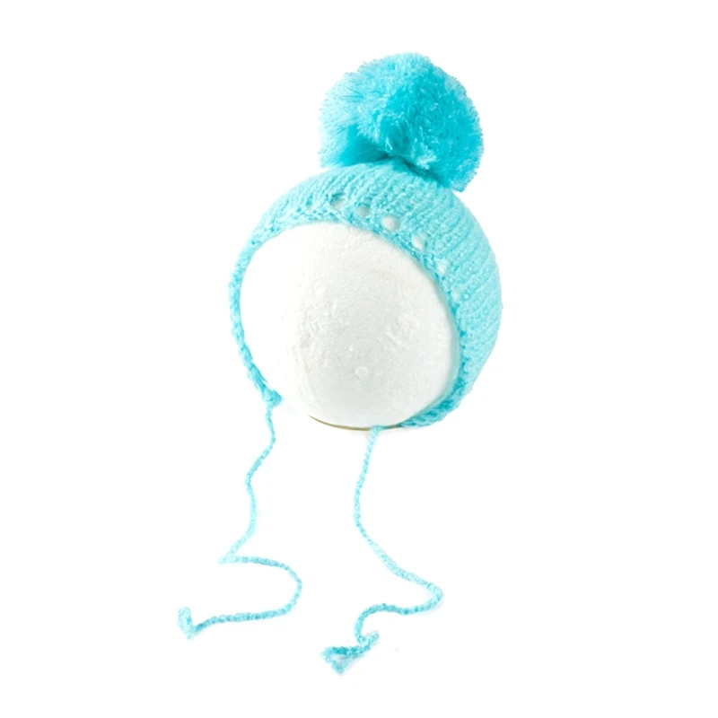 

Newborn Photography Posing Props Knitted Warm Woolen Ball Hat Baby Infants Cap New Dropship
