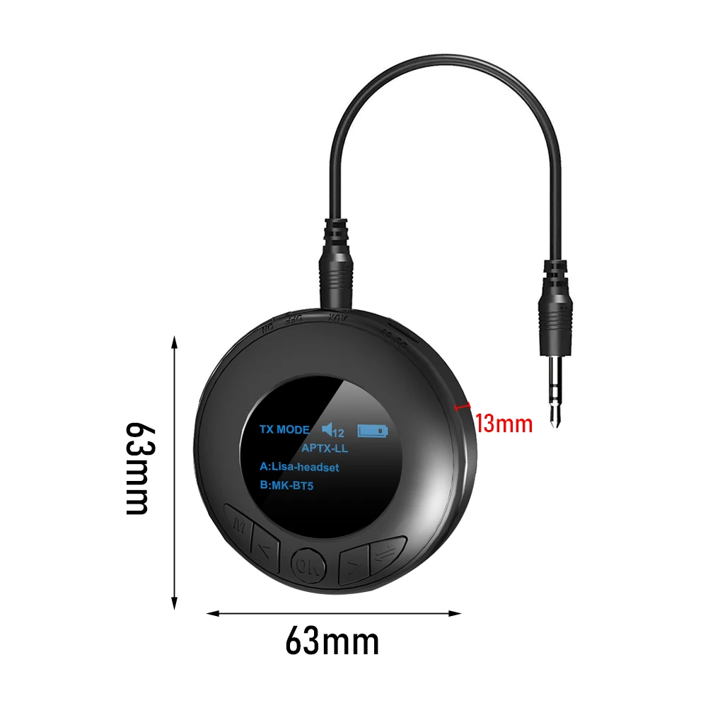 

B3 Bluetooth 5.0 Audio Receiver Transmitter 3.5mm Wireless Handsfree Calling Adapter for TV Car PC Headphone Audio Music Dongle