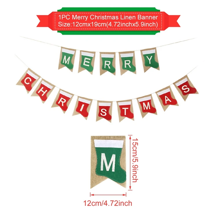 Christmas Banner 13 Домашний Рождественский дверной баннер, знак крыльца, Рождественское украшение для дома, Рождественский кулон, рождественские украшения Navidad - Цвет: Christmas Banner 13
