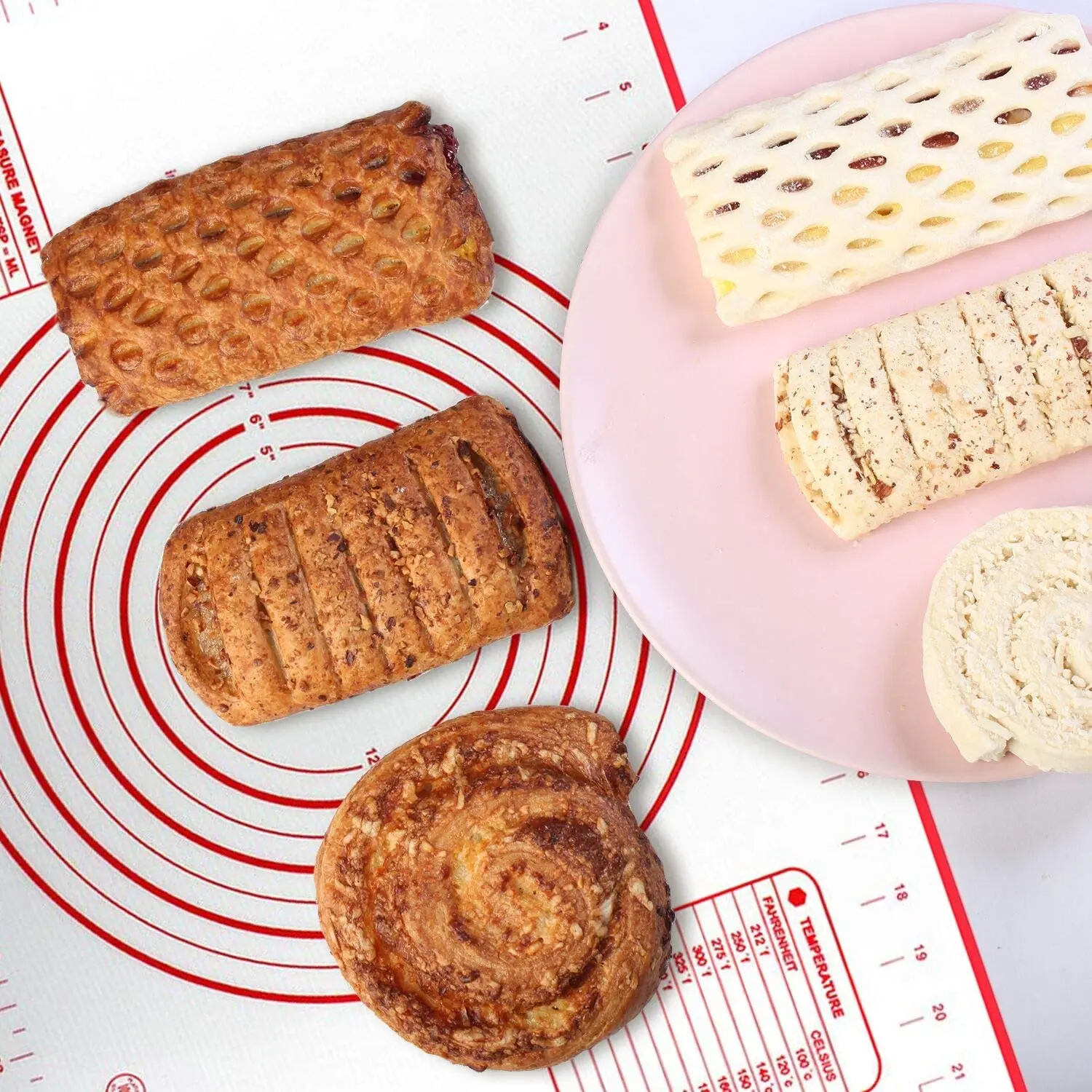 

Silicone Baking Mat Pizza Dough Maker Pastry Kitchen Gadgets Cooking Tools Utensils Bakeware Kneading Accessories Lot baking