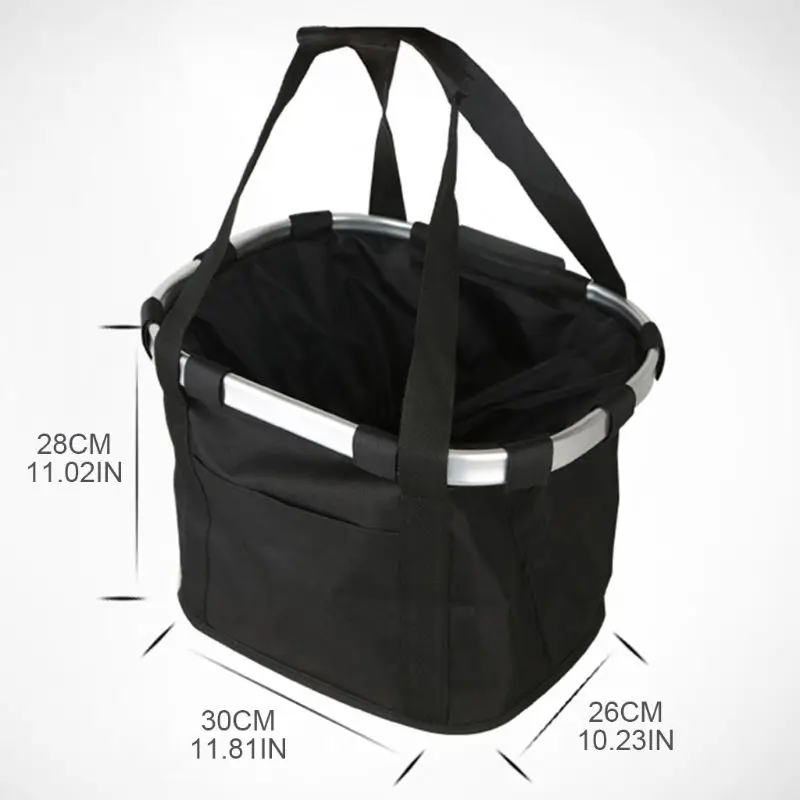 

Bicycle Basket Folding Removable Front Bike Handlebar Basket Easy Installation Detachable Mountain Cycling Bag for Picnic