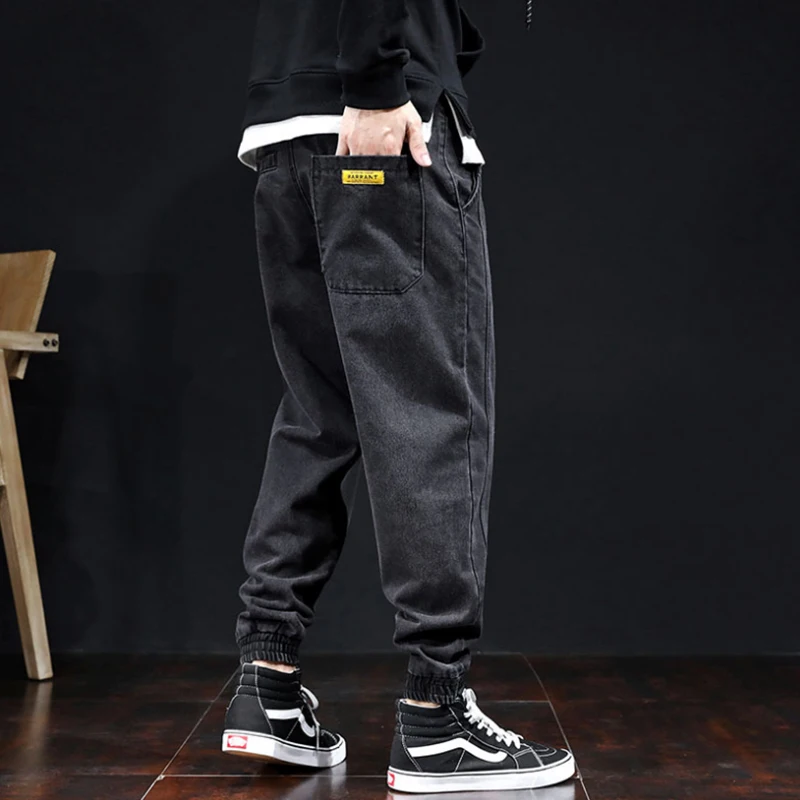 Джинсы для мужчин мешковатые джинсовые штаны-шаровары мужские свободные джинсы