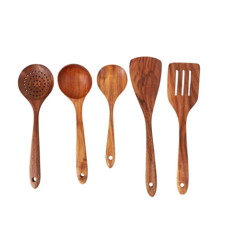 

1 Set Wooden Cooking Tools and Storage Wooden Barrel- Wood Spatula and Spoons & 1 Pcs Bamboo-Wooden Tray with Handles