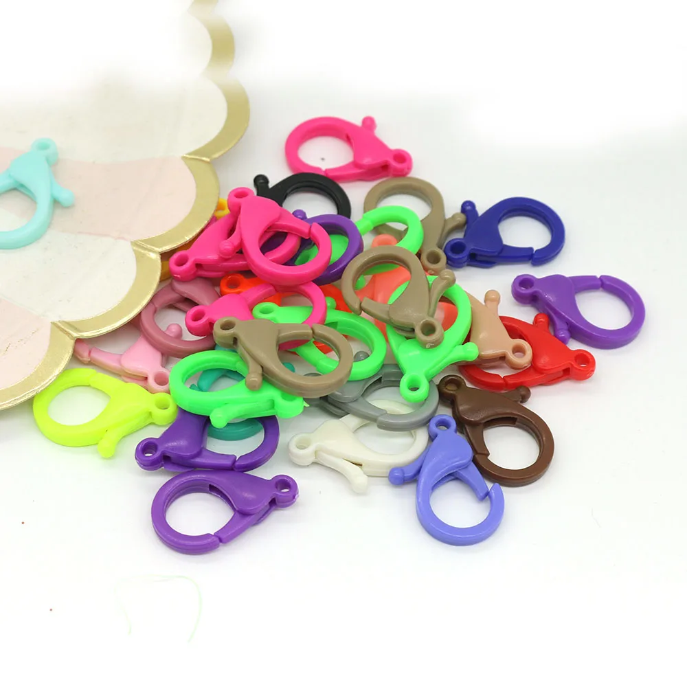 Пластиковые Застежки Карабин карамельных цветов 50 шт. крючки кольца для ключей