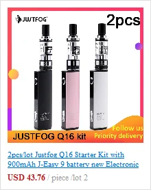 Комплект Justfog P16A с аккумулятором 900 мАч, встроенная защита от вертела, комплект для электронной сигареты vs комплект justfog Q16